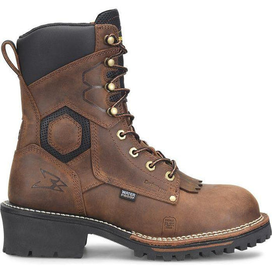 Carolina Men's Pitstop 8" Carbon Comp Toe Waterproof Work Boot - Brown - CA8544 - Overlook Boots