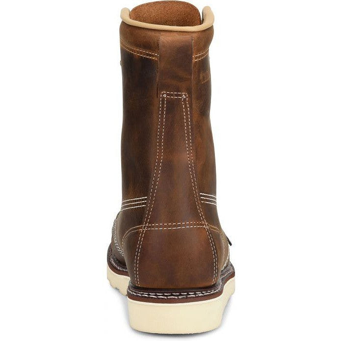 Carolina Men's Amp 8" Steel Toe USA Made Wedge Work Boot -Brown- CA8512  - Overlook Boots
