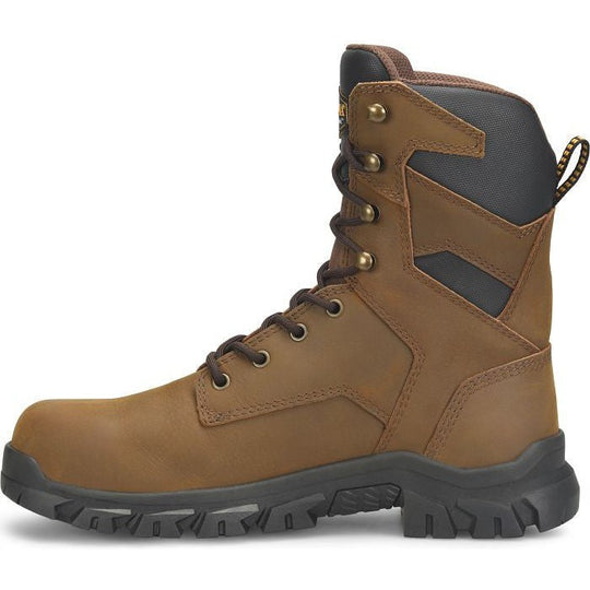 Carolina Men's Gruntz 8" Steel Toe Waterproof Slip Resistant Work Boot -Brown- CA3597 - Overlook Boots