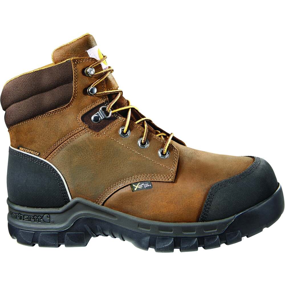Carhartt Men's 6" Comp Toe WP Metguard Work Boot - Brown - CMF6720  - Overlook Boots