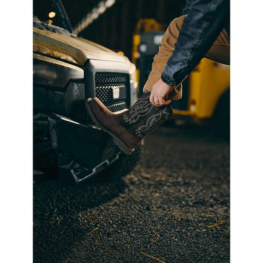 Cat Men's Colorado Frontier Steel Toe Western Boot - Coffee - P91795 - Overlook Boots