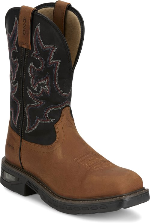 Justin Men's Rigman 11" Waterproof Composite Toe Work Boot - Black - CR4018