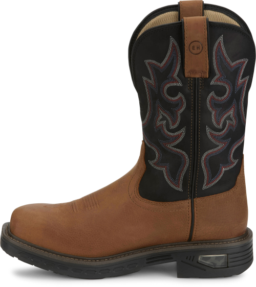 Justin Men's Rigman 11" Waterproof Composite Toe Work Boot - Black - CR4018 - Overlook Boots