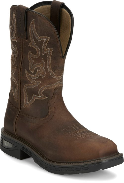 Justin Men's Rigman 11" Waterproof Composite Toe Work Boot - Brown - CR4019