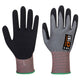 Portwest CT Cut E15 Nitrile Glove A5 - Gray/Black - 12 Pack - CT65 XS - Overlook Boots