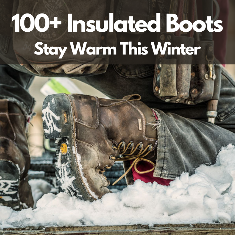 More than a hundred insulated boots