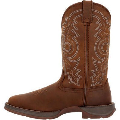 Durango Men's Rebel 12"  Soft Toe Pull On Western Classic Boot- Brown- DB4443  - Overlook Boots