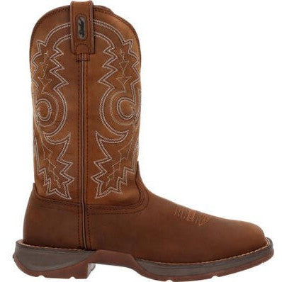 Durango Men's Rebel 12"  Soft Toe Pull On Western Classic Boot- Brown- DB4443 6 / Medium / Brown - Overlook Boots