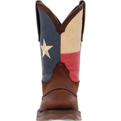 Durango Men's Rebel Texas Flag Soft Toe Western Classic Boot- Dark Brown- DB4446  - Overlook Boots