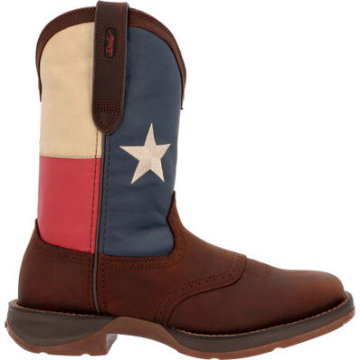 Durango Men's Rebel Texas Flag Soft Toe Western Classic Boot- Dark Brown- DB4446 7 / Medium / Brown - Overlook Boots