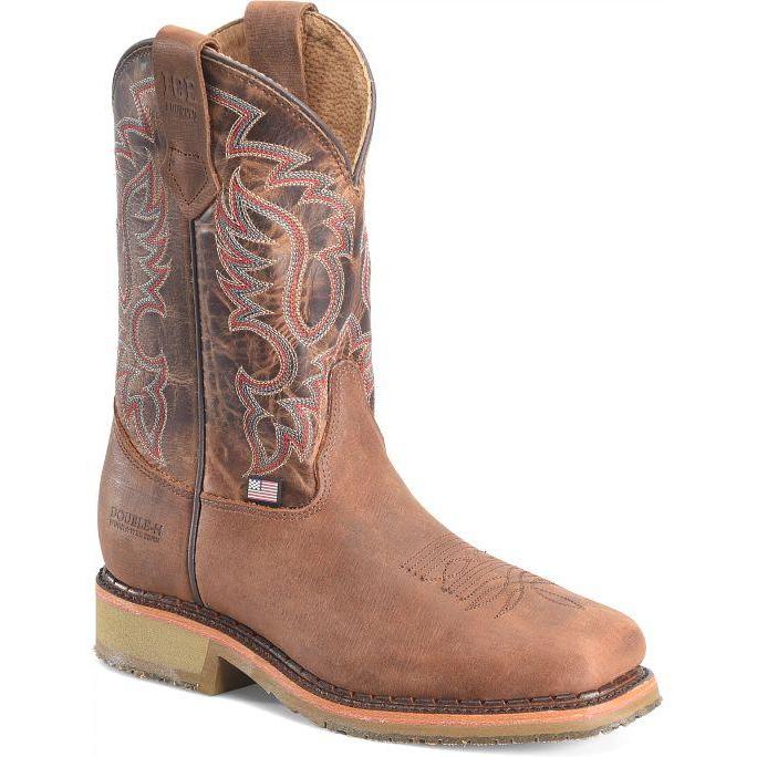 Double H Men's Clark 11" Steel Toe Western Work Boot- Brown- DH4675 7.5 / Medium / Brown - Overlook Boots