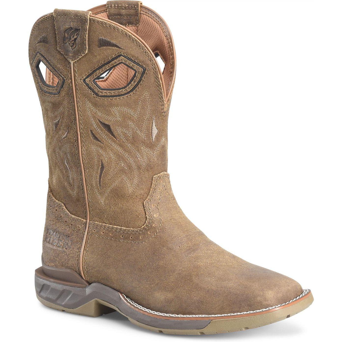 Phantom Rider Men's Urich 11"Square Toe Roper Work Boot- Tan- PH5049 7.5 / Medium / Black - Overlook Boots