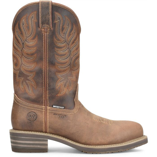 Double H Men's Garza 12" Composite Toe Waterproof Western Work Boot - Brown - DH4159 - Overlook Boots