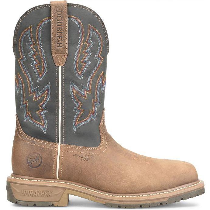 Double H Men's Navarro 11" CT Western Roper Work Boot- Brown- DH4163 - Overlook Boots