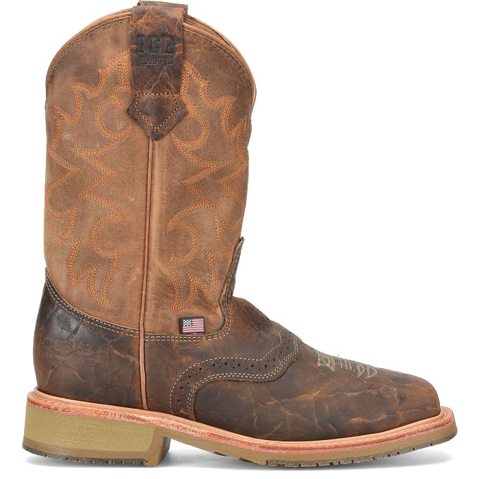 Double H Men's Baker 11" USA Made Square Toe Western Work Boot - Brown - DH4671 - Overlook Boots
