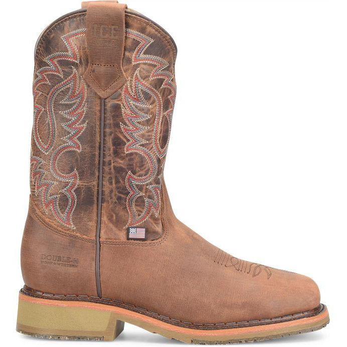 Double H Men's Clark 11" Steel Toe Western Work Boot- Brown- DH4675 - Overlook Boots