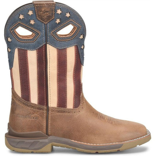 Phatom Rider Fortitude 11" Square Toe Western Work Boot -Brown- PH5005 7.5 / Medium / Light Brown - Overlook Boots