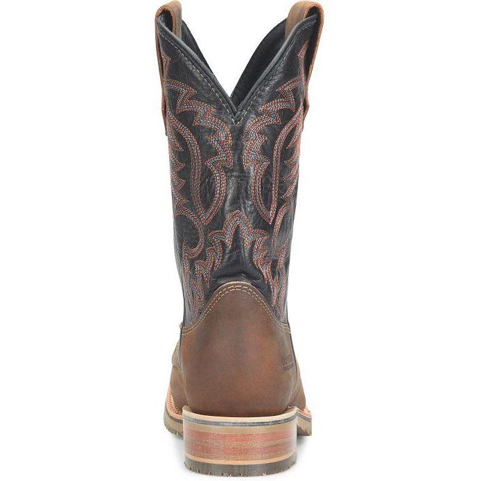 Double H Men's Crockett 11" Square Toe Western Work Boot- Brown- DH4673 - Overlook Boots