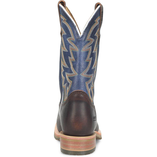 Double H Men's Long 11" Square Toe Roper Western Work Boot- Blue- DH4679 - Overlook Boots