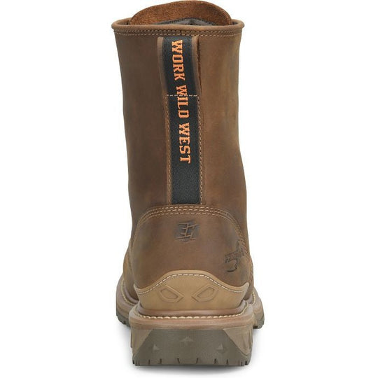 Phantom Rider Men's Dailor 8" Square Toe Western Work Boot -Brown- PH5016 - Overlook Boots