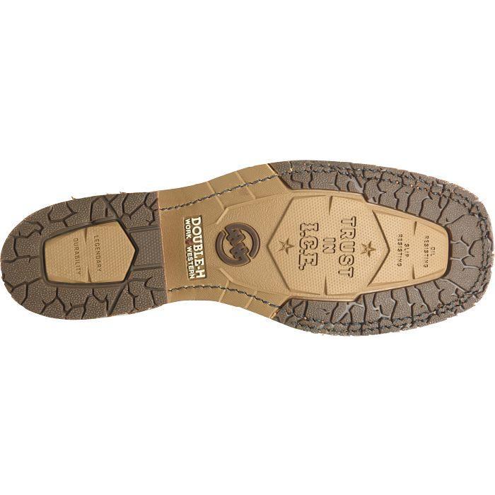 Double H Men's Crockett 11" Square Toe Western Work Boot- Brown- DH4673 - Overlook Boots