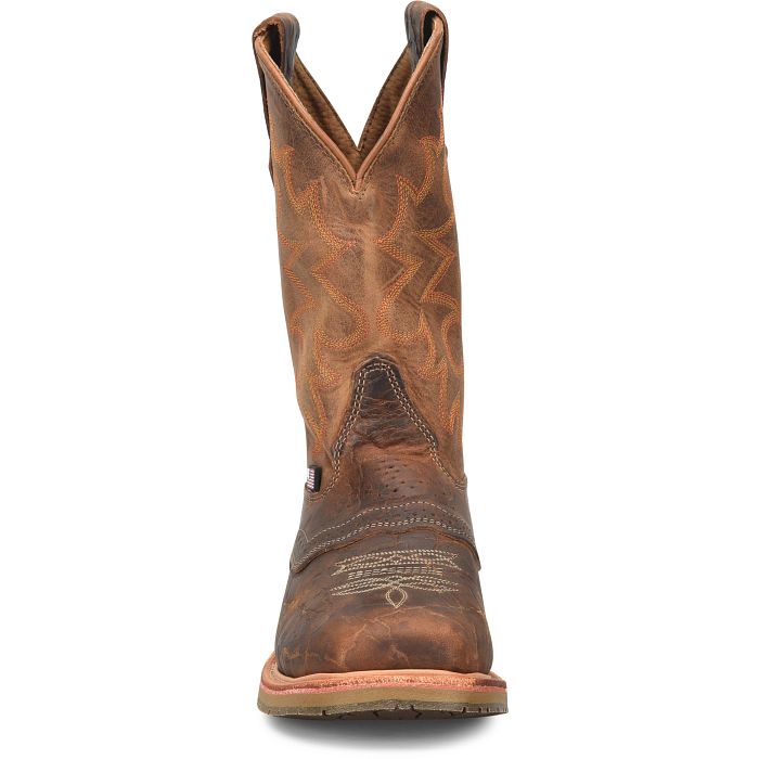 Double H Men's Baker 11" USA Made Square Toe Western Work Boot - Brown - DH4671 - Overlook Boots