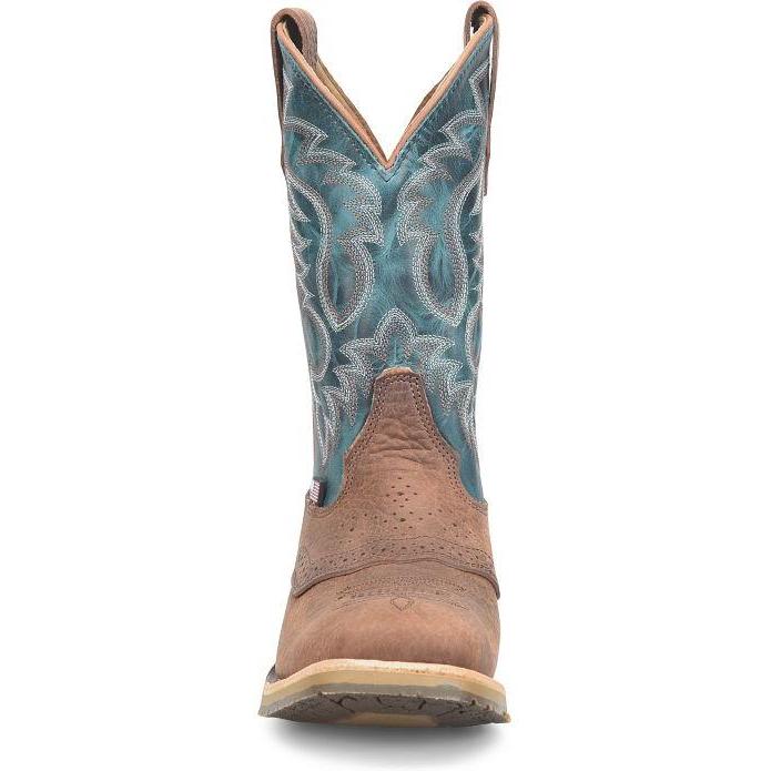 Double H Men's Hudson 11" Square Toe Western Work Boot- Brown- DH4672 - Overlook Boots