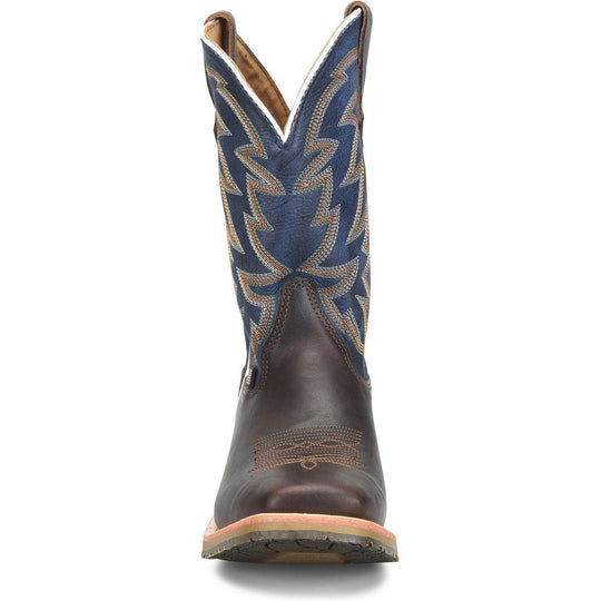 Double H Men's Long 11" Square Toe Roper Western Work Boot- Blue- DH4679 - Overlook Boots