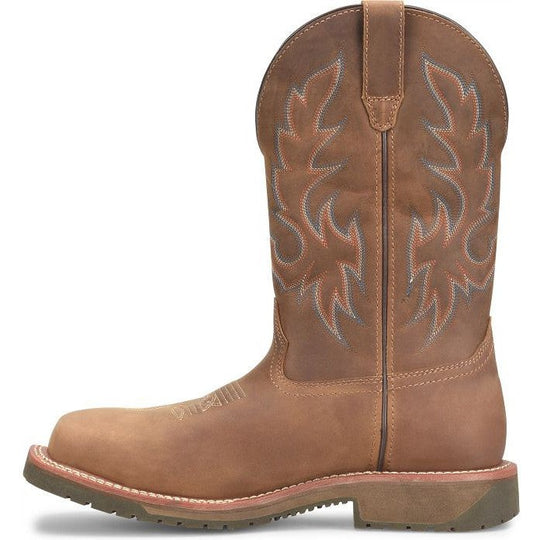 Double H Men's Roper 12" Wide Square Toe Composite Toe Western Work Boot -Brown- DH6141 - Overlook Boots