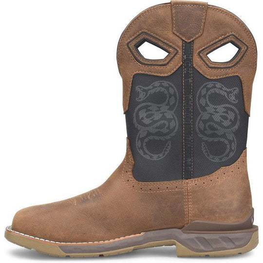 Double H Men's Phantom Rider Serpentine 11" Composite Waterproof Western Work Boot -Black- PH5007 - Overlook Boots