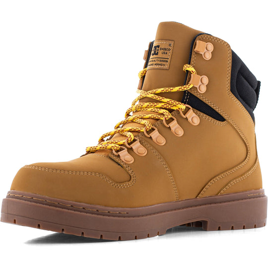DC Men's Versatile Work Comp Toe Waterproof MetGuard Work Boot- Wheat- DC60901 - Overlook Boots