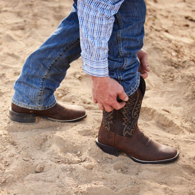 Durango Men's Westward 11" Soft Toe Pull-On Western Classic Boot- Brown- DDB0379  - Overlook Boots