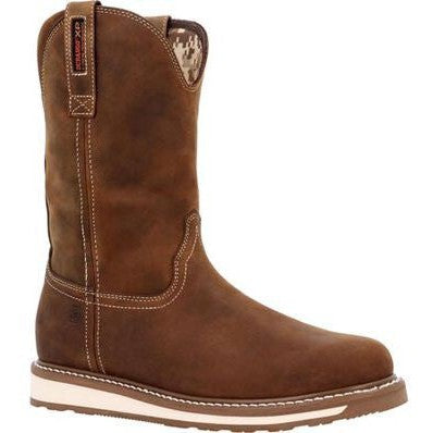 Durango Men's Maverick Wxp 11" Soft Toe Western Wedge Work Boot - Tan - DDB0450 6 / Medium / Timber Tan - Overlook Boots