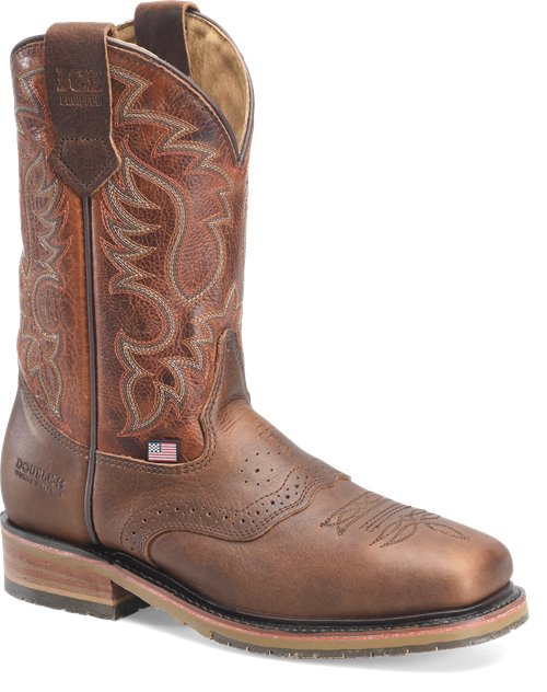Double H Men's Cody 11" Safety Toe Western Work Boot - Brown - DH4668 - Overlook Boots