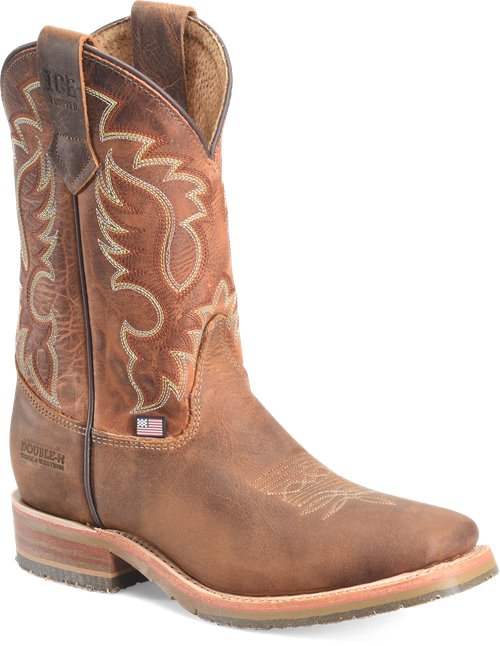 Double H Men's Hickock 11" Union Built Western Work Boot - Brown - DH4674 - Overlook Boots