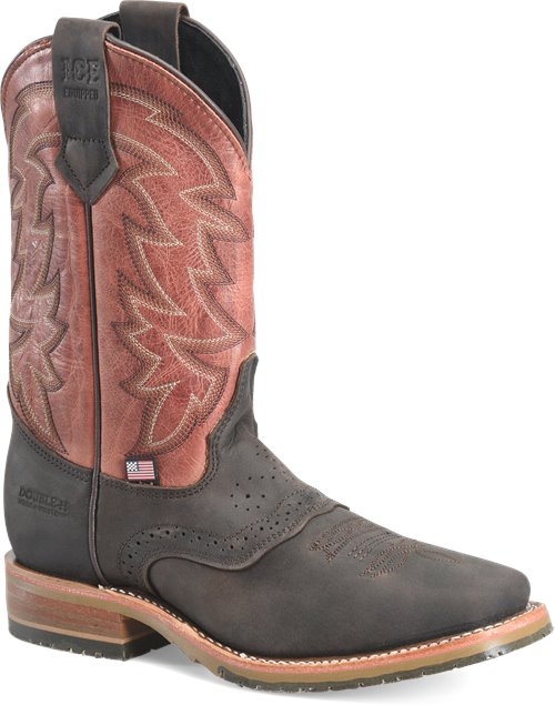 Double H Men's Young 11" USA Built Western Work Boot - Brown - DH4687 7.5 / Medium / Brown - Overlook Boots