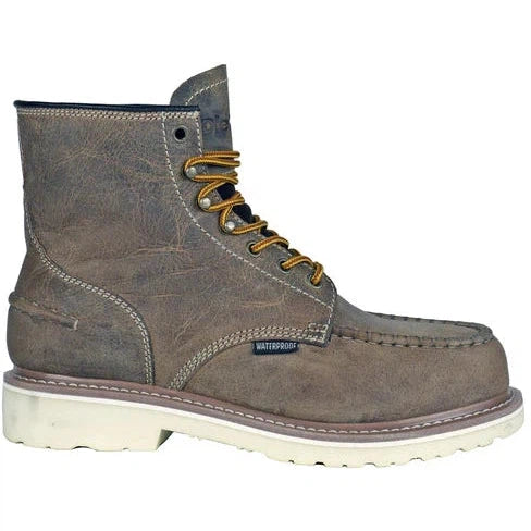 DieHard Men's Monte Soft Toe Waterproof Slip Resistant Work Boot - Brown DH60112  - Overlook Boots