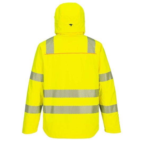 Portwest DX4 Hi-Vis Rain Jacket - Yellow - DX462 - Overlook Boots