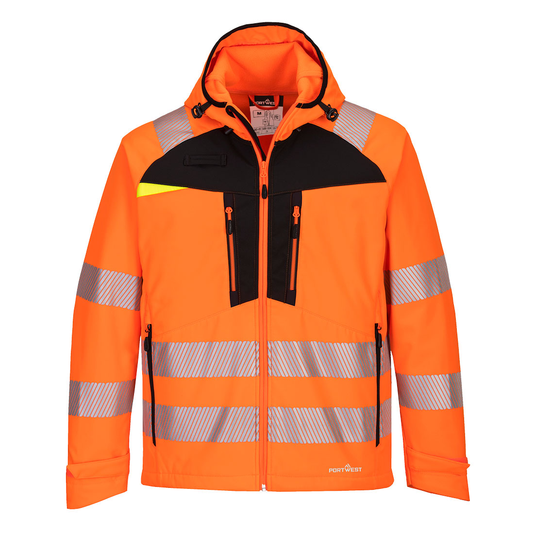 Portwest DX4 Hi-Vis Softshell (3L) - Orange/Black - DX475 S - Overlook Boots