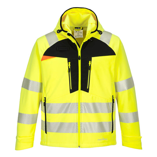 Portwest DX4 Hi-Vis Softshell (3L) - Yellow/Black - DX475 S - Overlook Boots