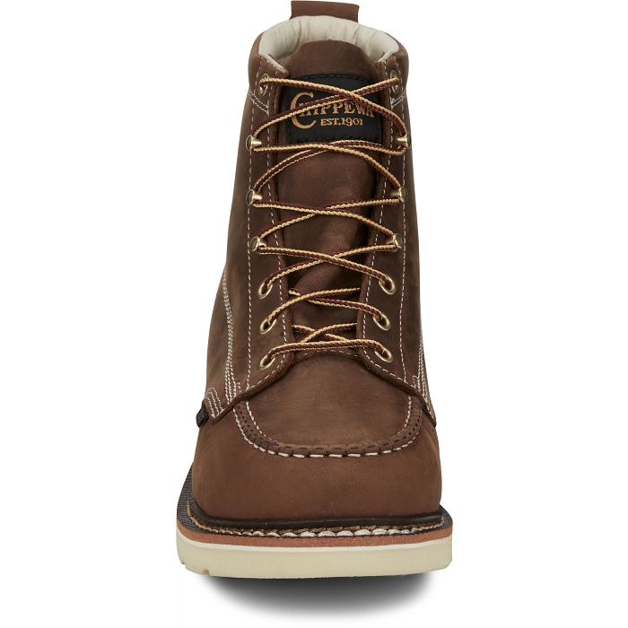Chippewa Men's Edge Walker 6" Steel Toe Lace Up Work Boot -Brown- ED5321  - Overlook Boots