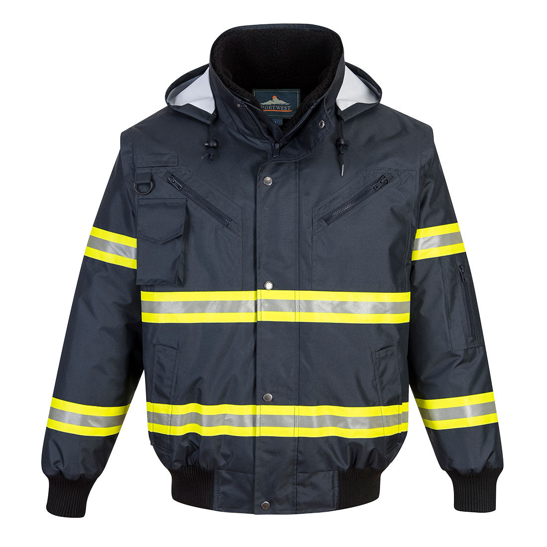 Portwest Iona Xtra Enhanced 3-in-1 Bomber Jacket - Navy - F126 S - Overlook Boots