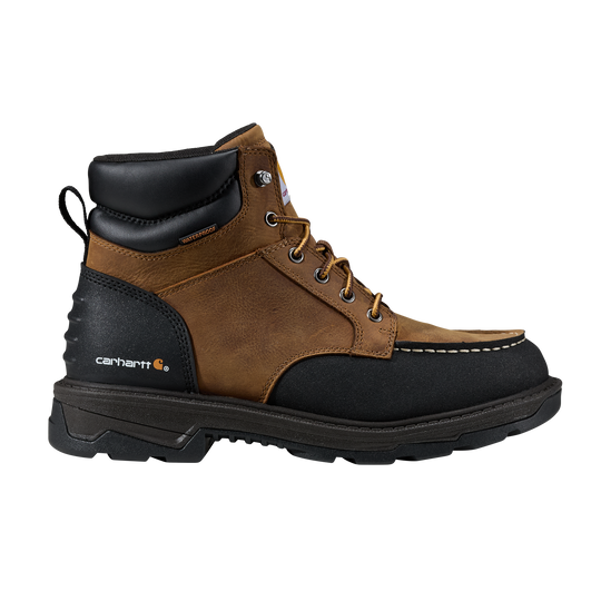 Carhartt Men's Hamilton 6" Waterproof Moc Toe Work Boot - Brown - FL6034-M