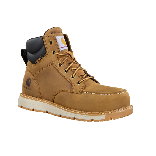 Carhartt Women's Millbrook 6" Nano Toe Waterproof Wedge Work Boot- Brown - FM6444-W 6 / Medium / Brown - Overlook Boots