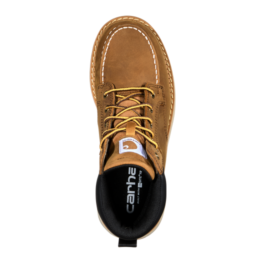 Carhartt Women's Millbrook 6" Nano Toe Waterproof Wedge Work Boot- Brown - FM6444-W - Overlook Boots