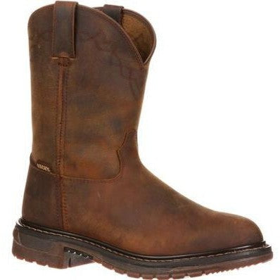 Rocky Men's Original Ride Roper 10" Round Toe Western Boot -Brown- FQ0001108 7.0 / Medium / Brown - Overlook Boots