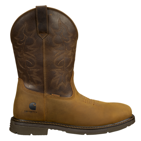 Carhartt Men's Montana 11" Soft Toe WP Wellington Work Boot - Brown - FQ1014-M