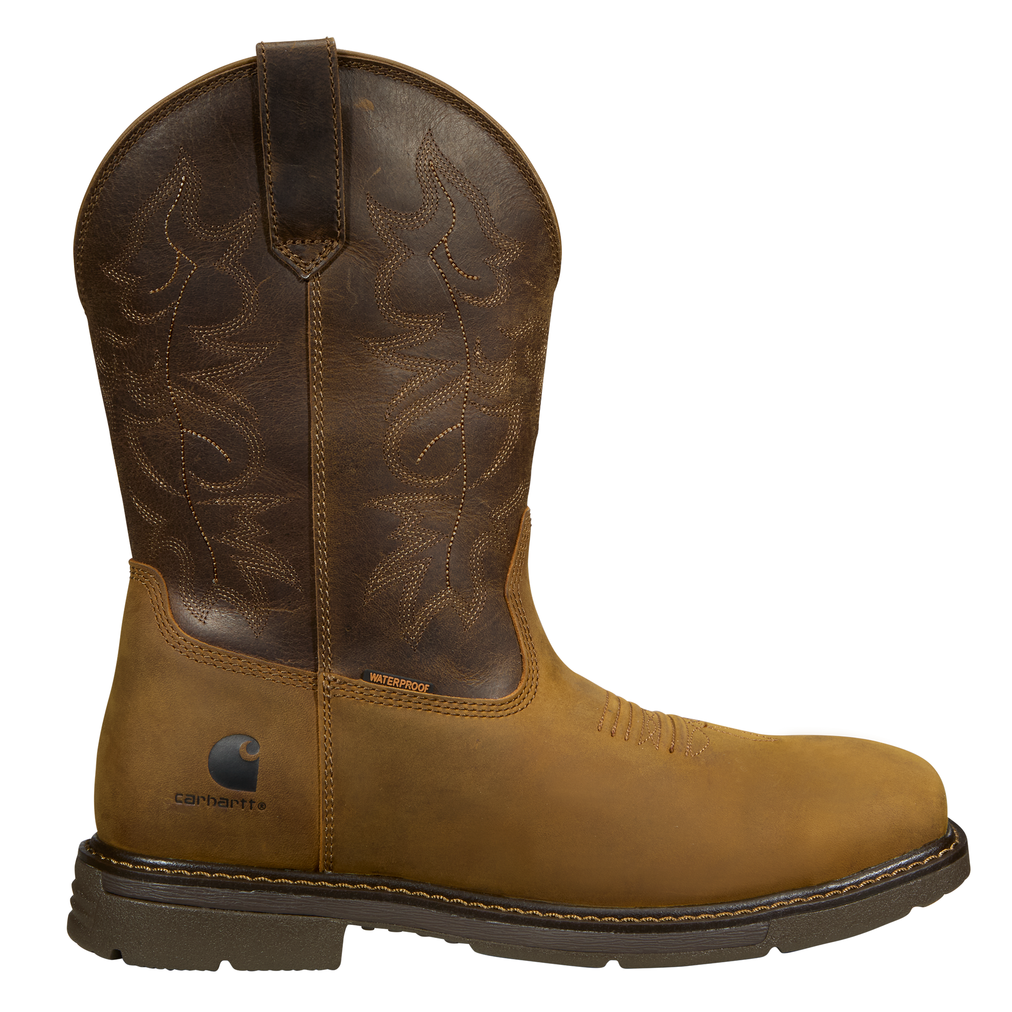 Carhartt Men's Montana 11" Soft Toe WP Wellington Work Boot - Brown - FQ1014-M 7 / Medium / Brown - Overlook Boots