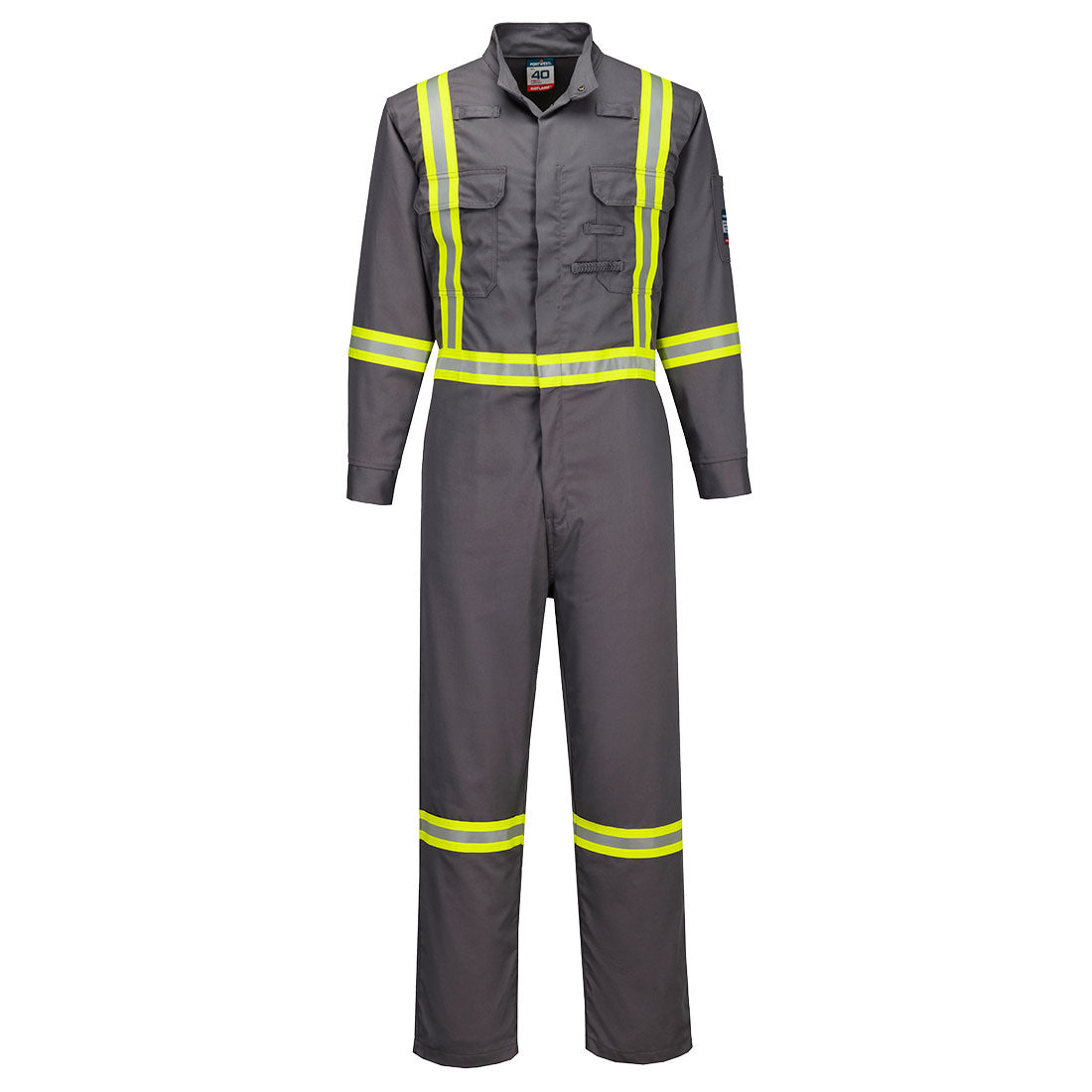 Portwest Bizflame 88/12 X Back 2” Iona Xtra FR Coverall - Gray Tall - FR511 36 - Overlook Boots