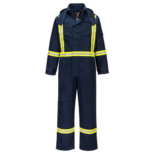 Portwest Bizflame Work Insulated FR Coverall - Navy - FR514 S - Overlook Boots